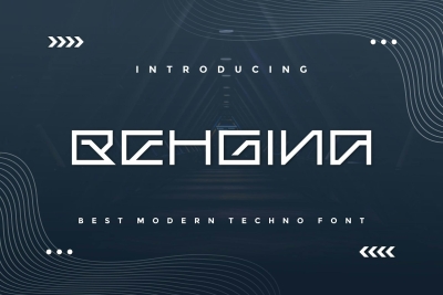 Behgina - Modern Techno Font