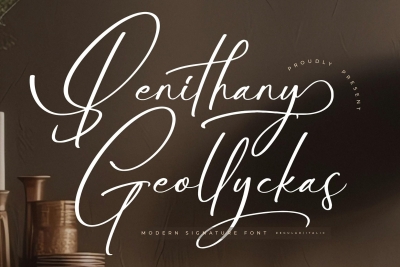 Benithany Geollyckas Modern Signature Font