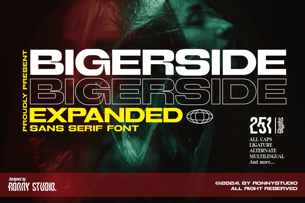 Bigerside – Expanded Sans Serif Font