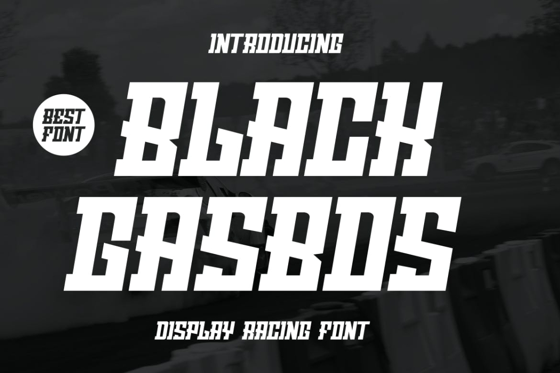 Black Gasbos - A Speedy Display Font