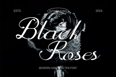 BlackRoses - A Modern Script Font
