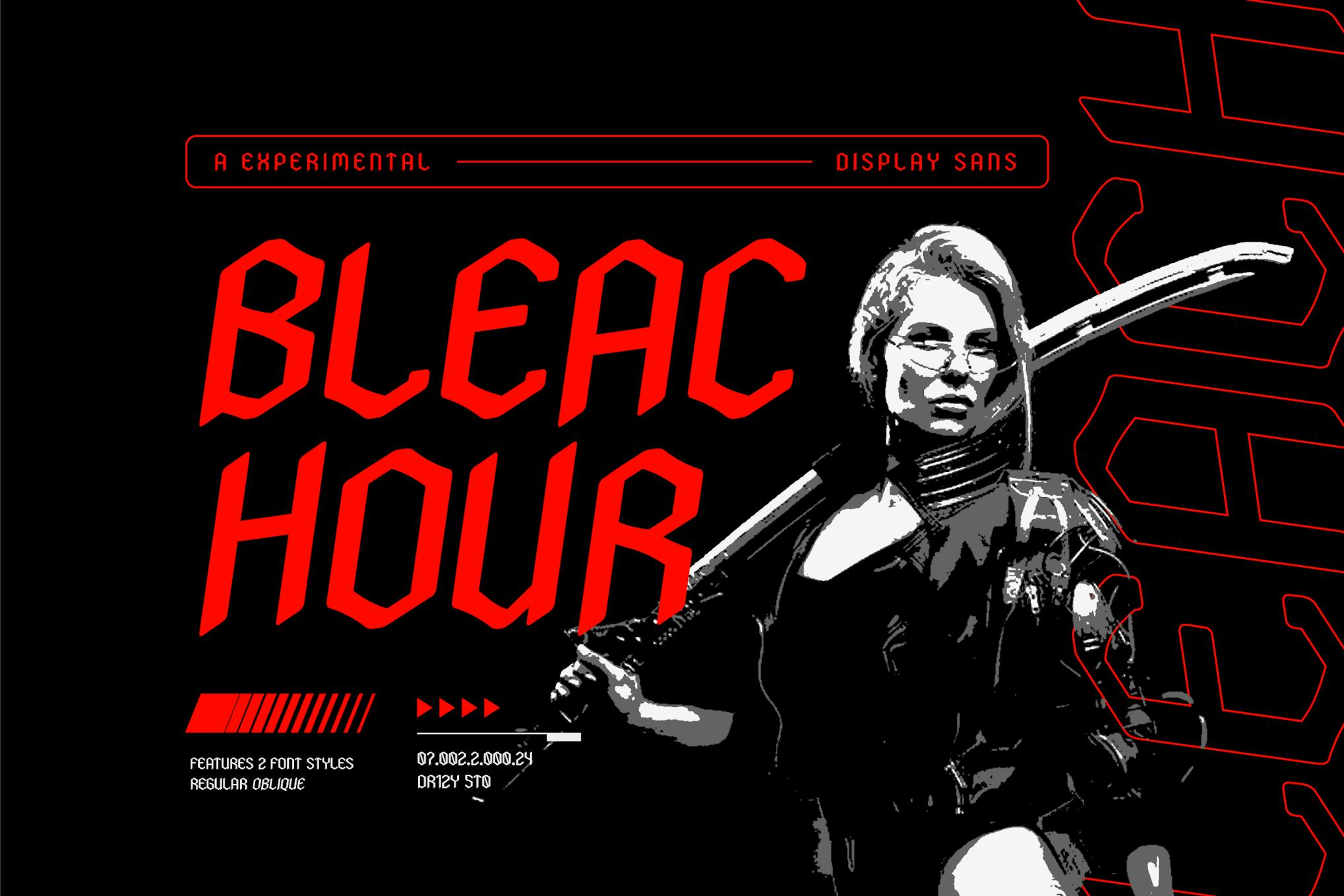 Bleachour – Experimental Display Font