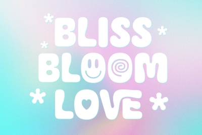 Bliss Bloom - Adorable Cute Bubble Chunky Typeface