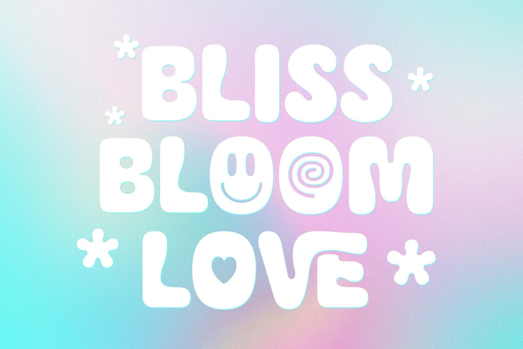 Bliss Bloom – Adorable Cute Bubble Chunky Typeface