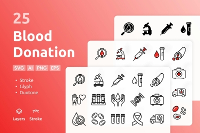 Blood Donation - Icons Pack