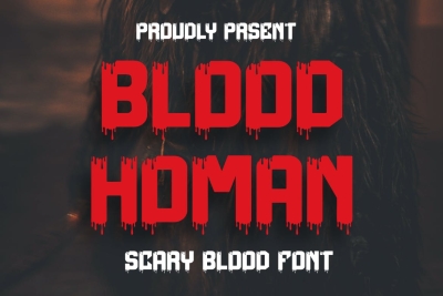 Blood Homan - Scary Blood Font