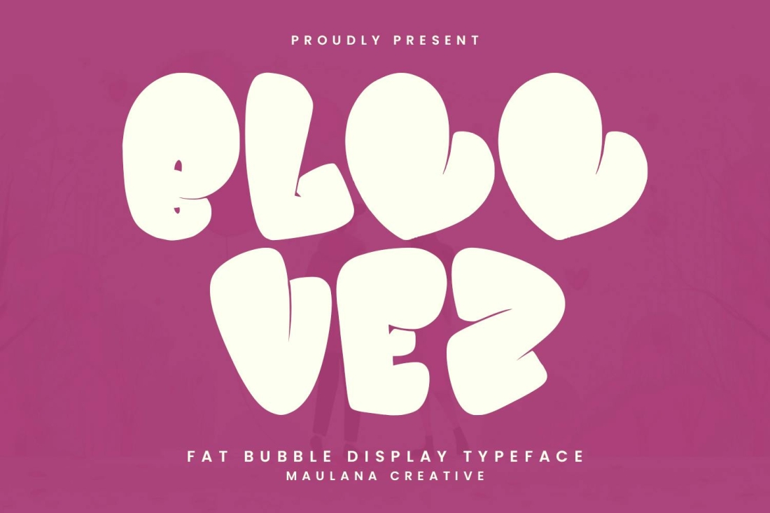 Bloovez Fat Bubble Display Typeface Valentine Font