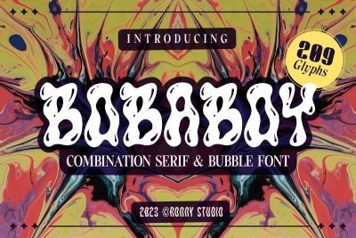 Bobaboy - Combination Serif & Bubble Font