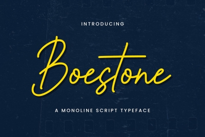 Boestone - A Monoline Script Typeface