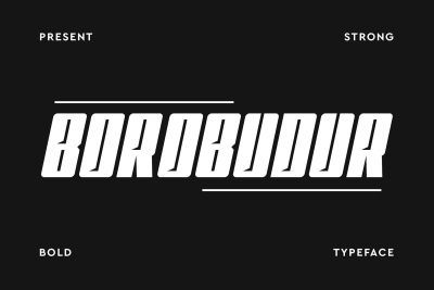 Borobudur - Strong Typeface
