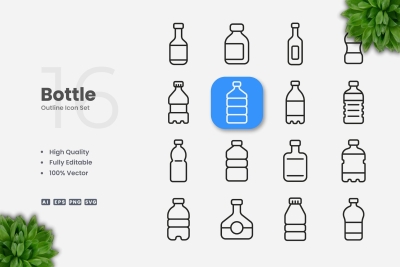 Bottle Outline Icons