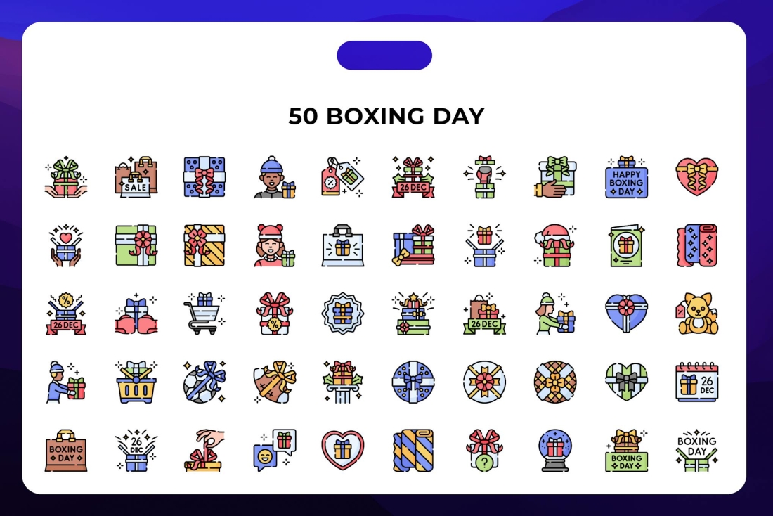 Boxing Day Icons Pack