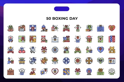 Boxing Day Icons Pack