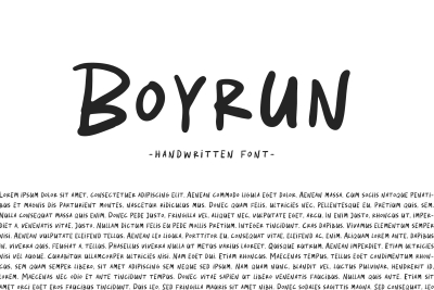 Boyrun - Handwritten Font