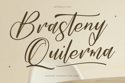 Brasteny Quilerma Modern Handwritten Font