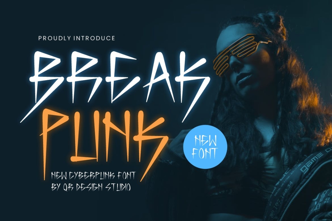 Break Punk - Neon & Cyberpunk Font