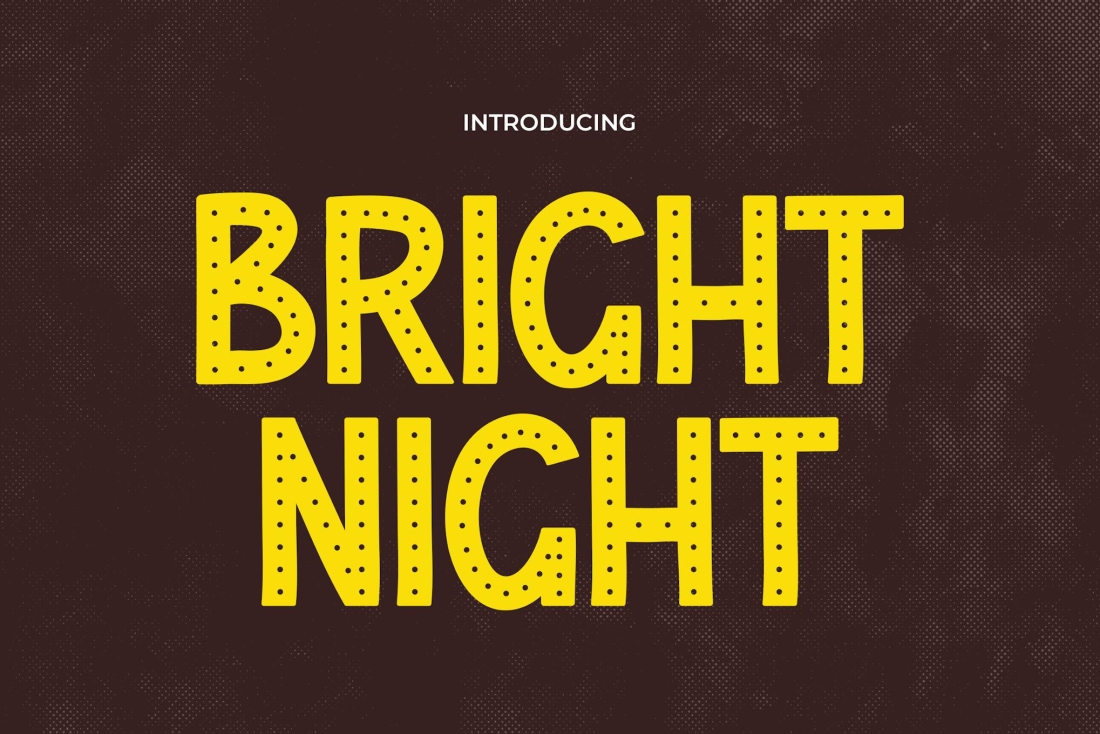 Bright Night - A Retro Disco Vintage Font