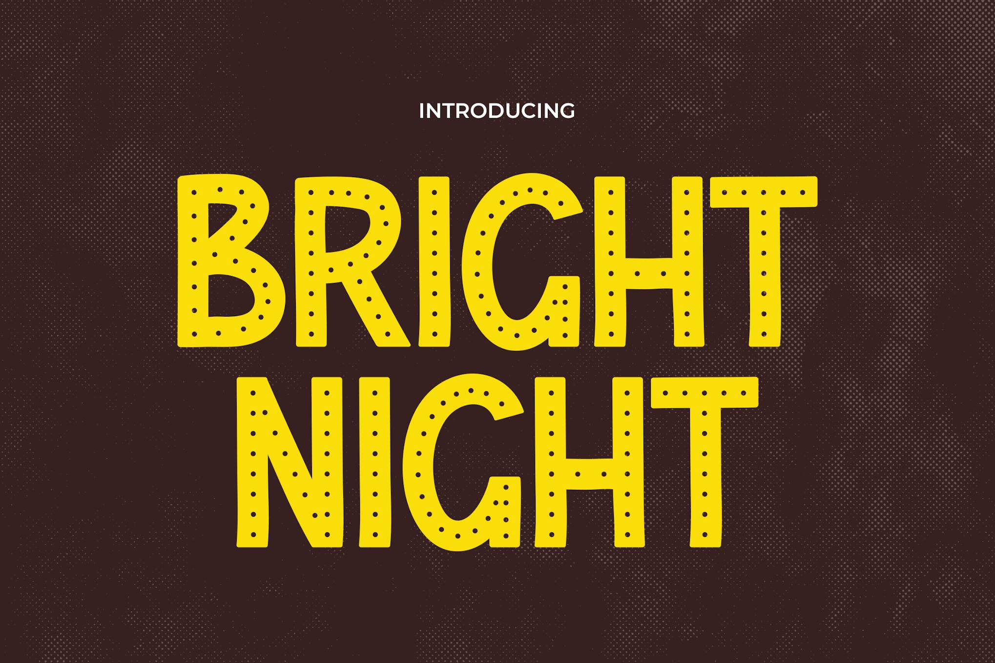 Bright Night – A Retro Disco Vintage Font