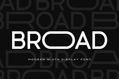 BROAD - Modern Width Display Font