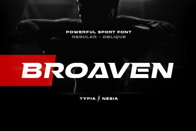 Broaven - Bold Expanded - Racing Sport Game Sans