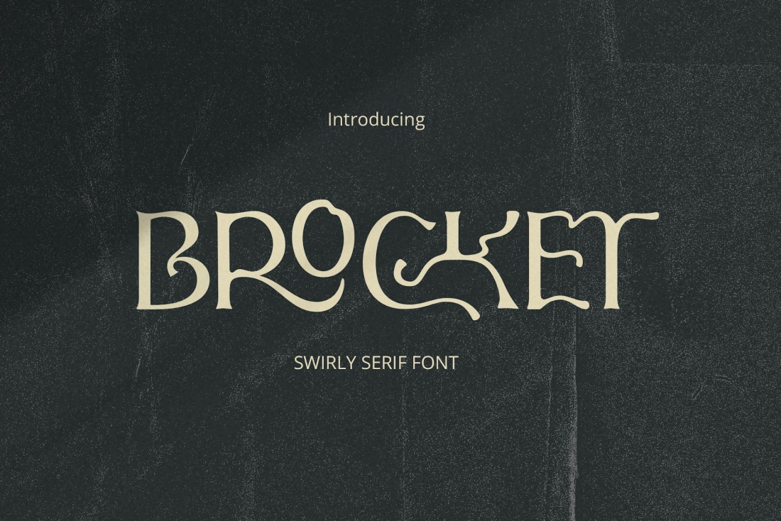 Brocket - Swirly Serif Font