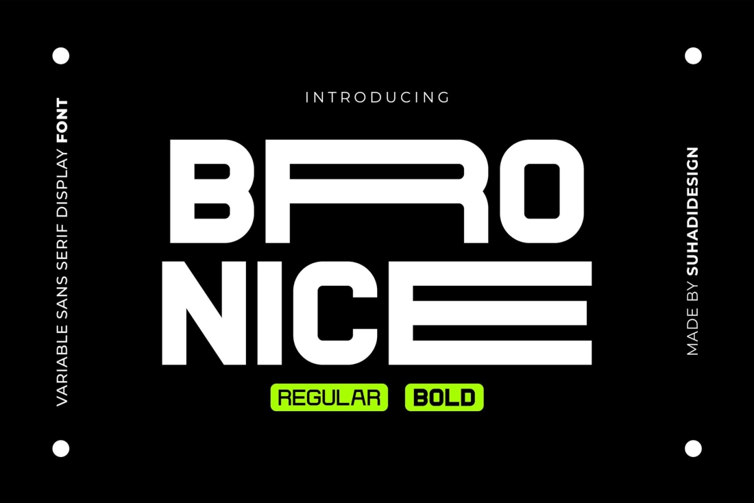 Bronice Extended Width Font