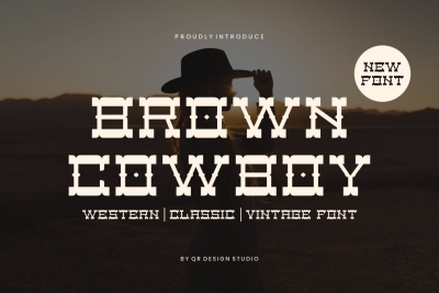 Brown Cowboy - Artdeco & Western Font