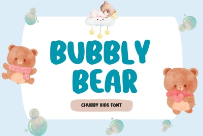 Bubbly Bear - The Chubby Kids Font