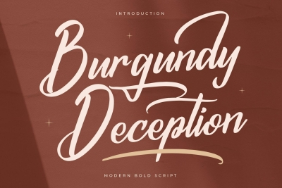 Burgundy Deception Modern Script Font