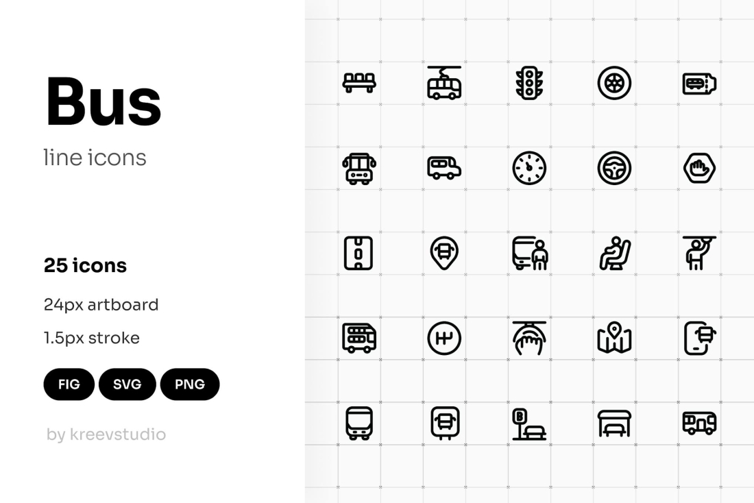 Bus Line Icons