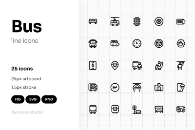 Bus Line Icons