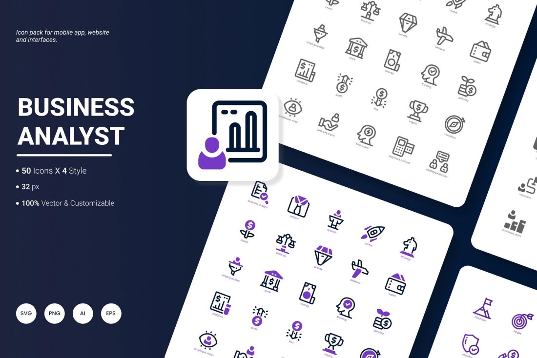 Business Analyst  Icon Pack