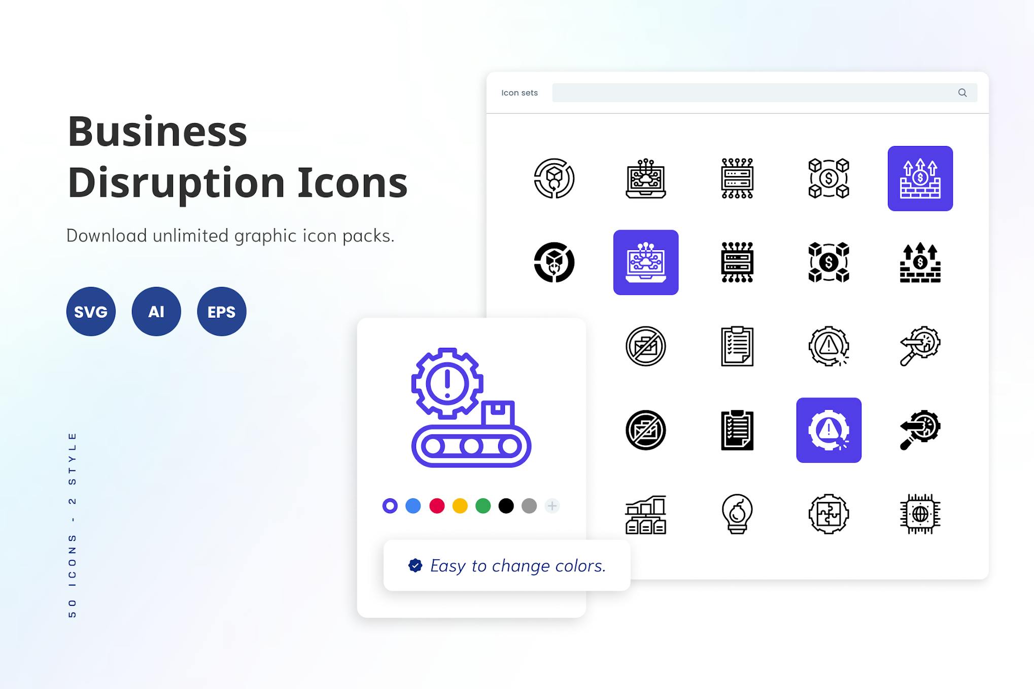 Business Disruption Icons