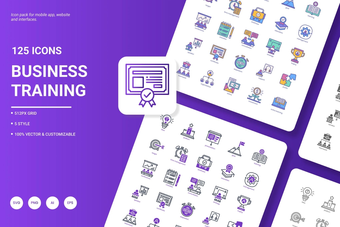 Business Training Icon Pack