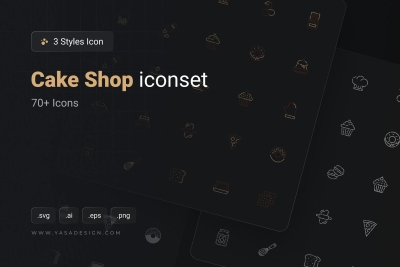 Cake Shop Icons Set