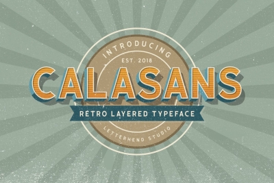 Calasans - 7 layered fonts