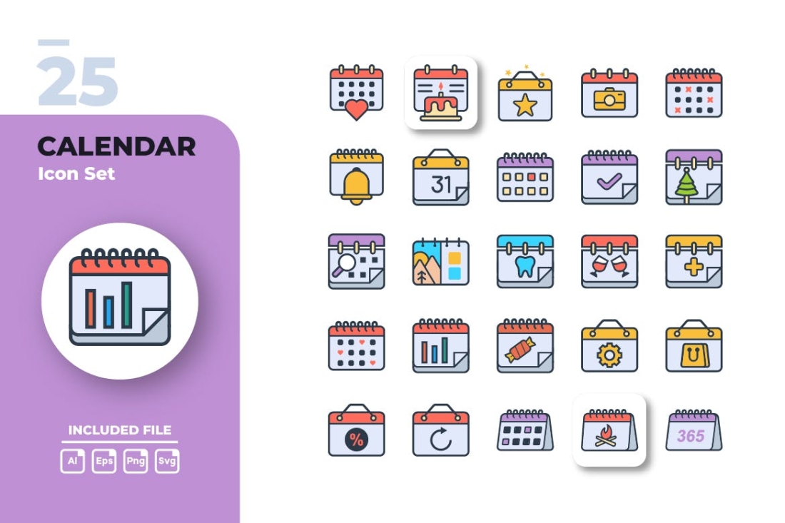 Calendar Icons Set