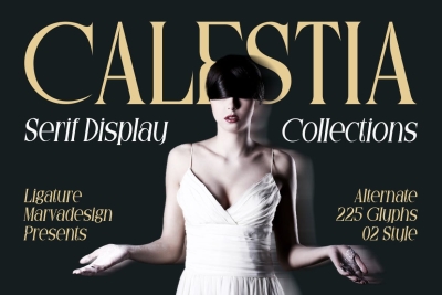 Calestia - A Display Condensed Serif Font