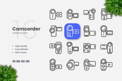Camcorder Outline Icons