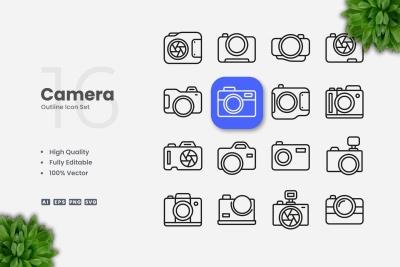Camera Outline Icons