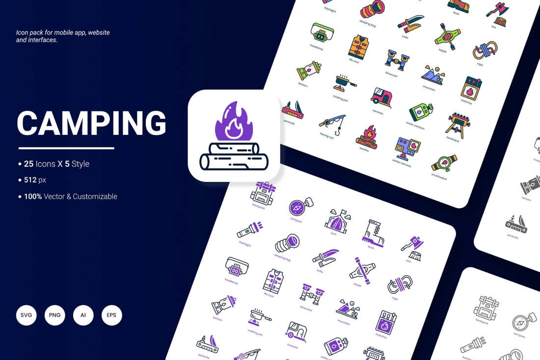 Camping Icon Pack