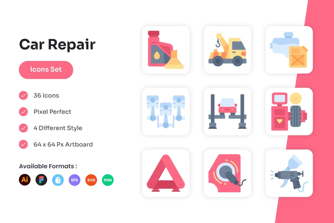 Car Repair Icons Set