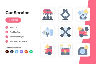 Car Service Icons Set