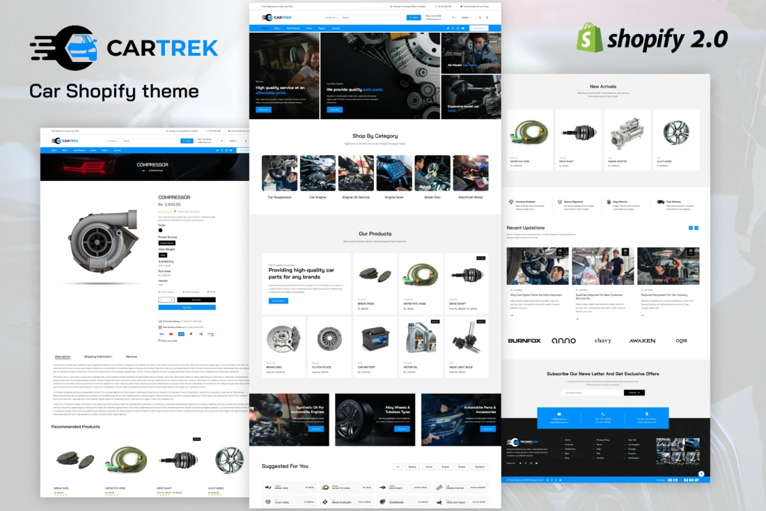 Car trek - Auto, Car Spare Parts Shopify Theme