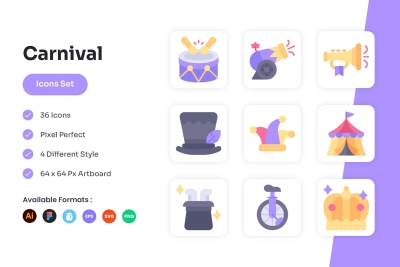 Carnival Icons Set