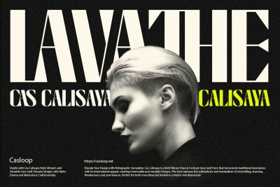 Cas Calisaya - Bold Vibrant Flare Type Contrast