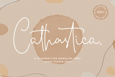 Cathastica - Monoline Font