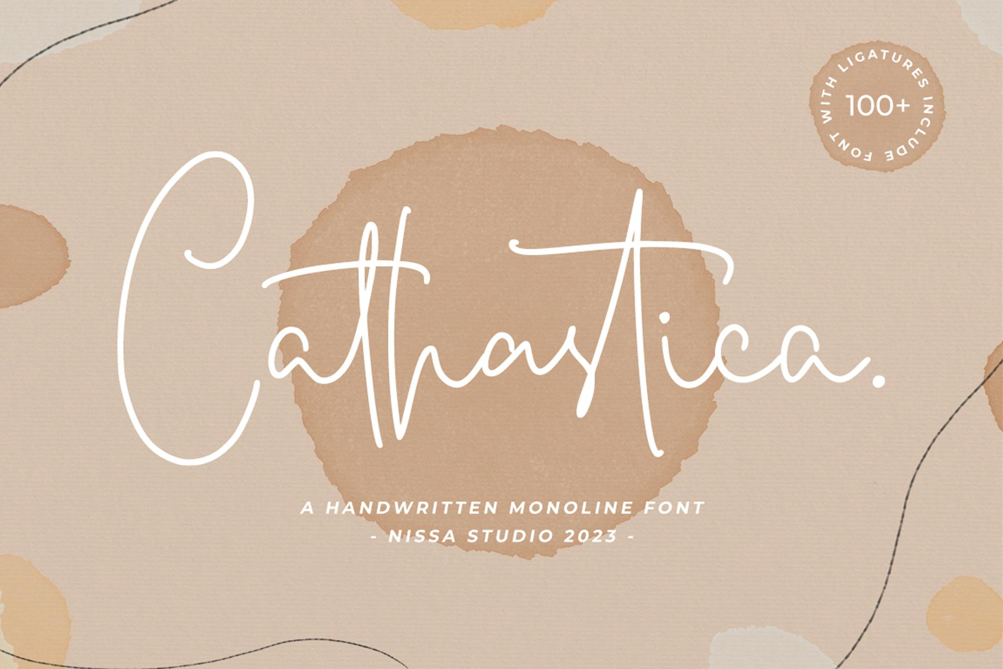 Cathastica – Monoline Font