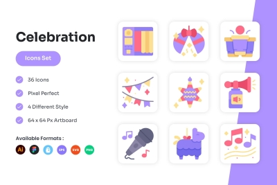 Celebration Icons Set