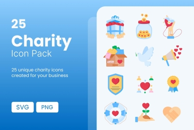 Charity Icons Illustrations